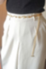 Gold tone curly chain belt