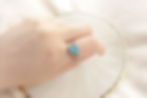 Triple turquoise silver tone adjustable ring