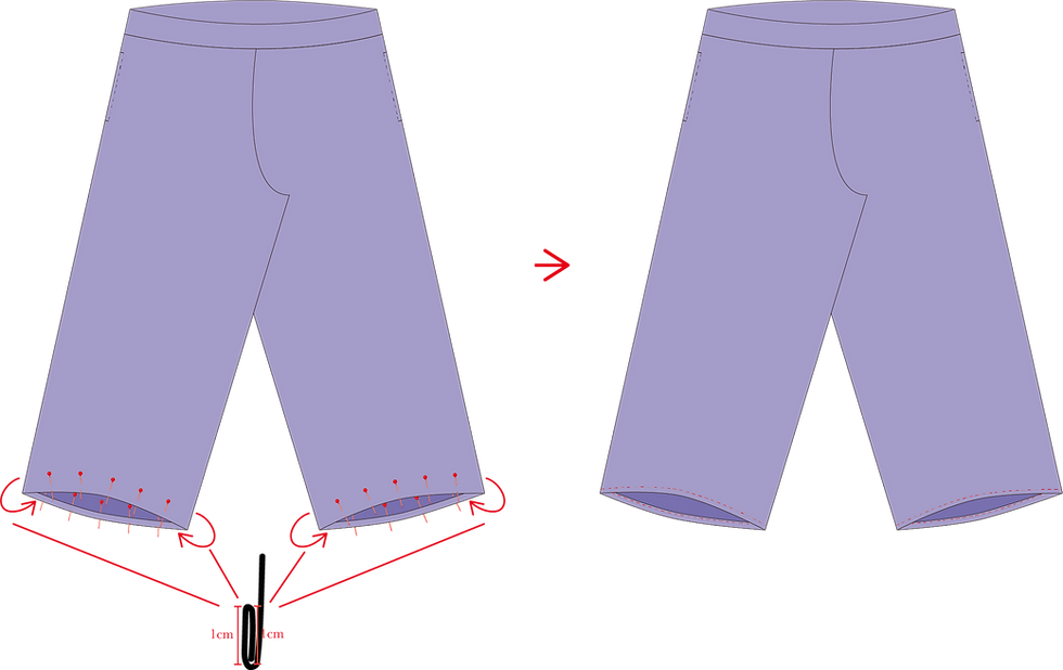 free loose fit trousers sewing pattern beginner friendly free sewing pattern, sewing roll hem