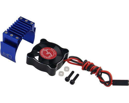 Hot Racing Clip-On Two-Piece Motor Heat Sink With Fan Red MH550TE02