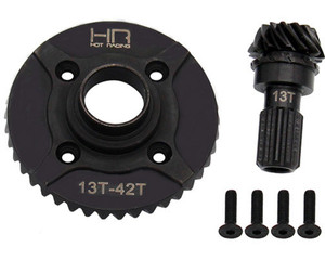 その他 TickrMeters SXMX9432TR - 42t/13t Steel Helical Diff Ring/Pinion Rear Gear TRA