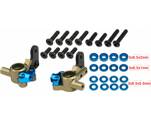 AB721H3 - 7075 T6 3mm Adjustable KPI Steering Block B7 | Hot Racing