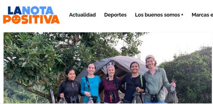 La página La Nota Positiva cubrió la expedición femenina para estudiar aves