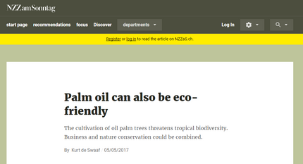 Article about my current research on the Swiss Sunday Times