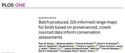 New paper on improving range maps with community science data!