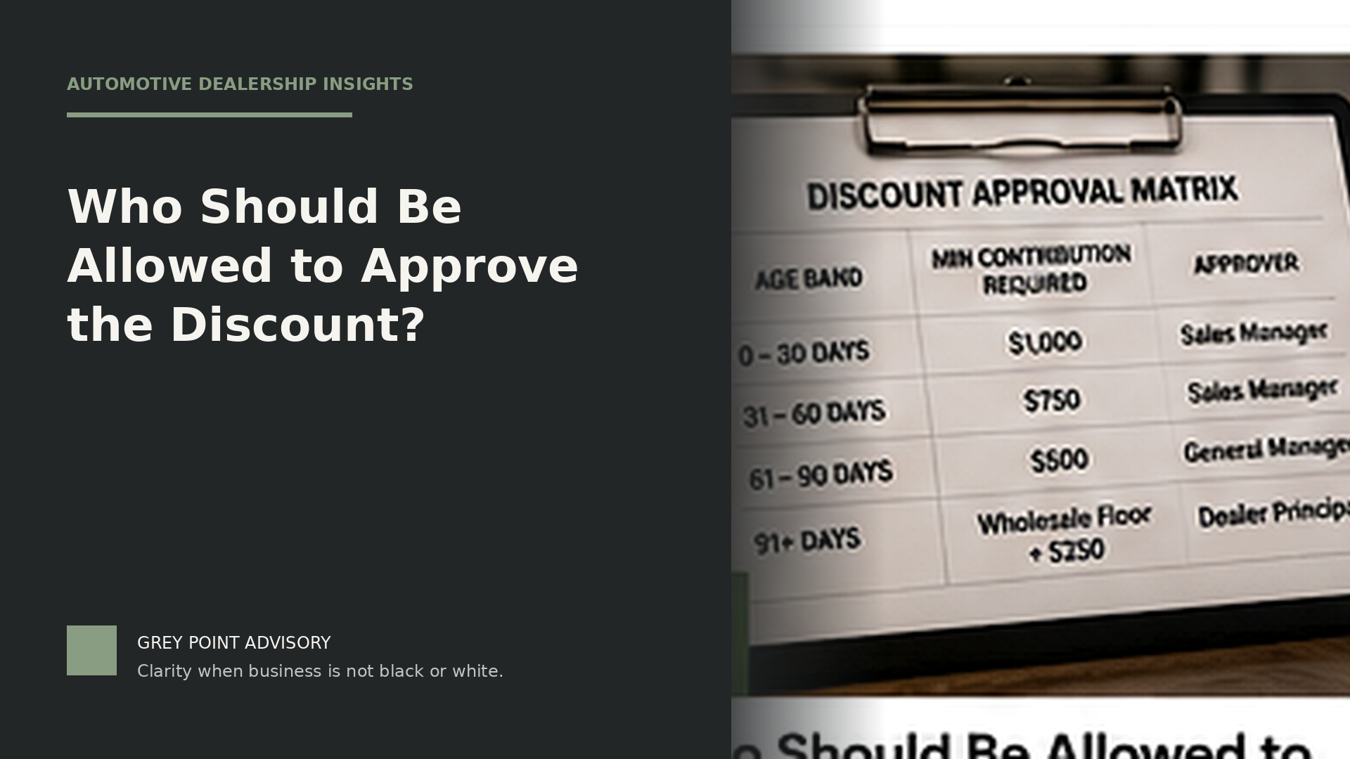 Cover image for Who Should Be Allowed to Approve the Discount?