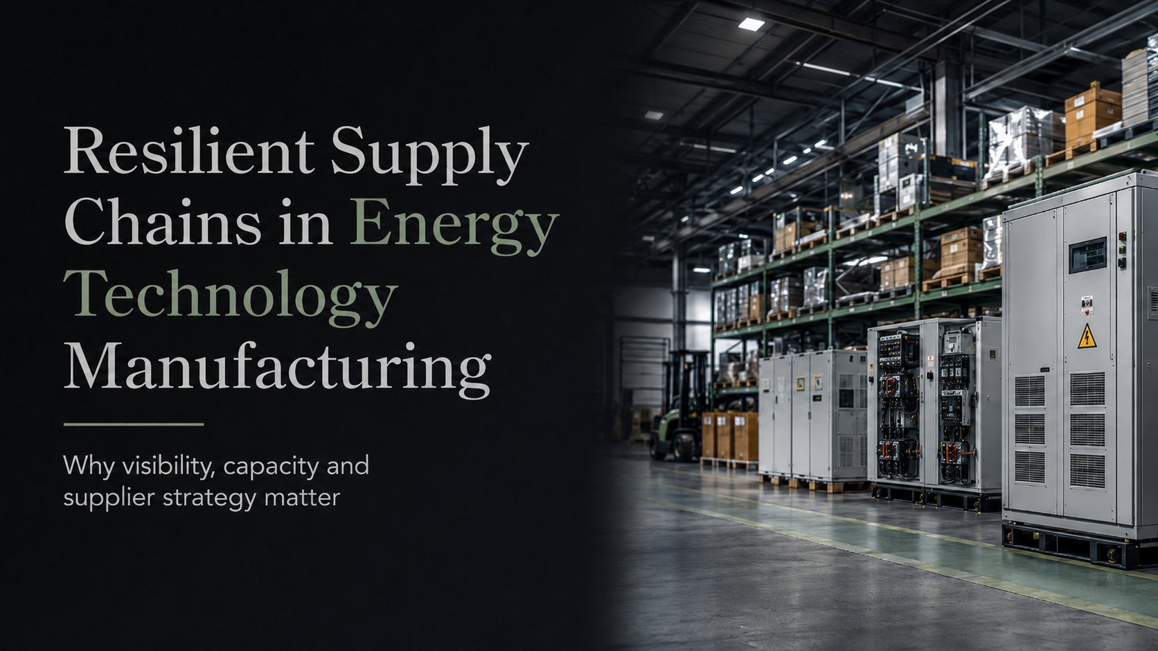 Cover image for Resilient Supply Chains in Energy Technology Manufacturing