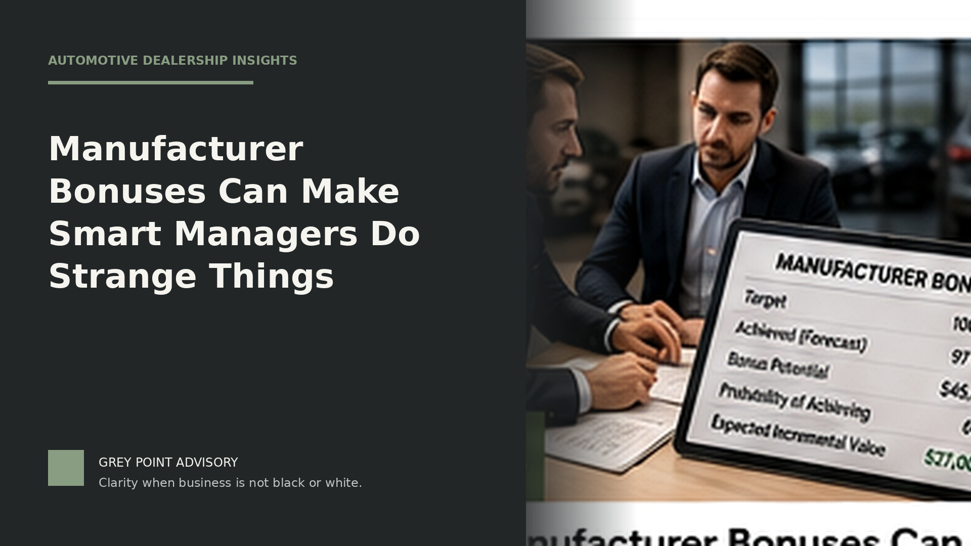 Cover image for Manufacturer Bonuses Can Make Smart Managers Do Strange Things
