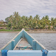 small boat trip to moyo island