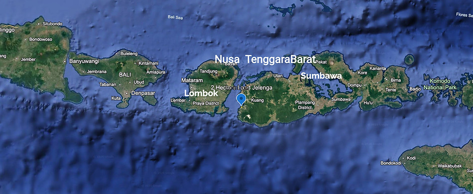 pin mao of land for sale in west sumbawa. island of bali island of lombok island of sumbawa ntb sea ocean colors green blue