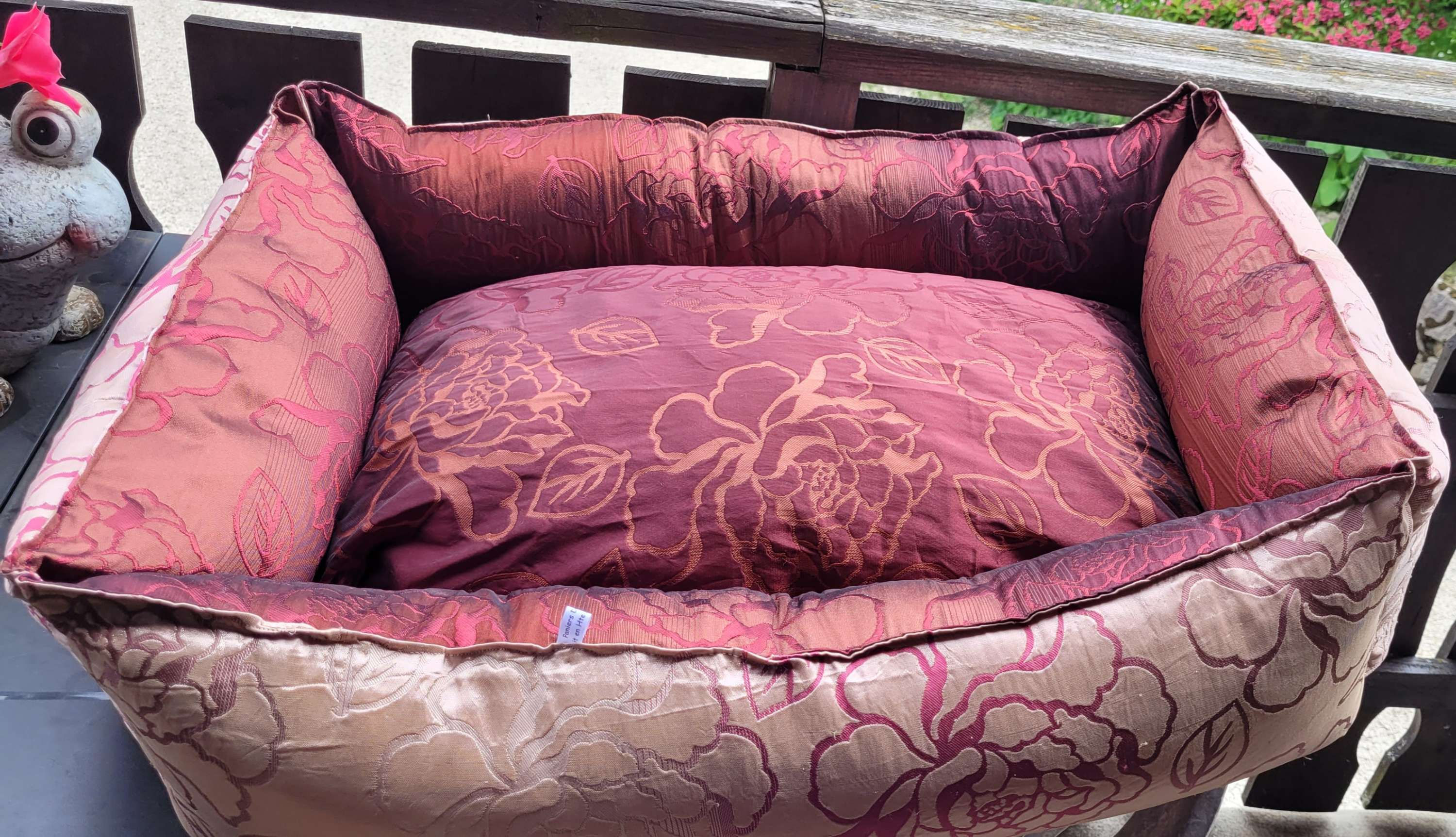 Panier Bordeau et rose