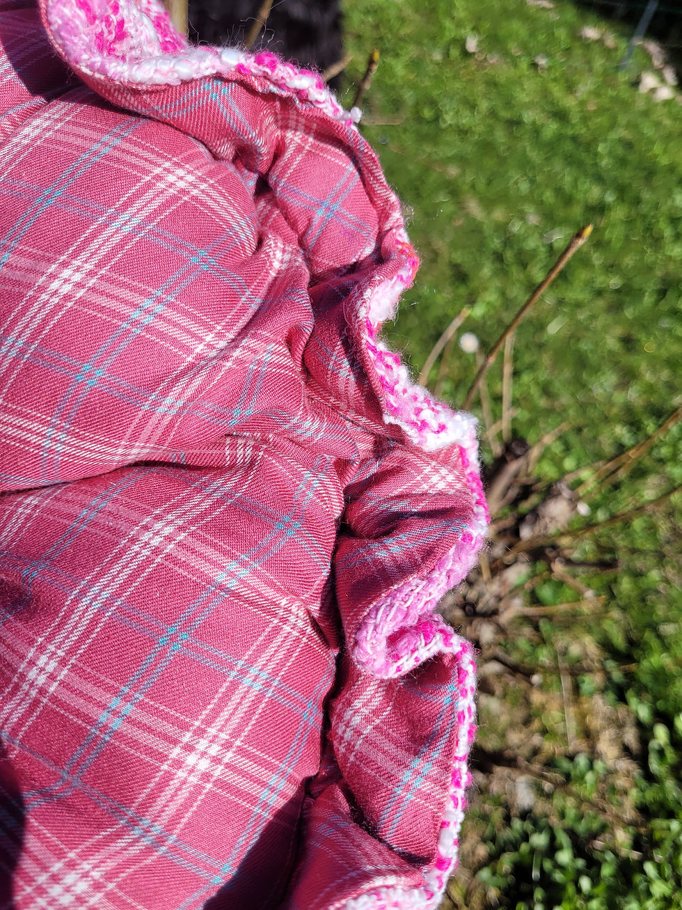 Miniature : Panier tweed rose