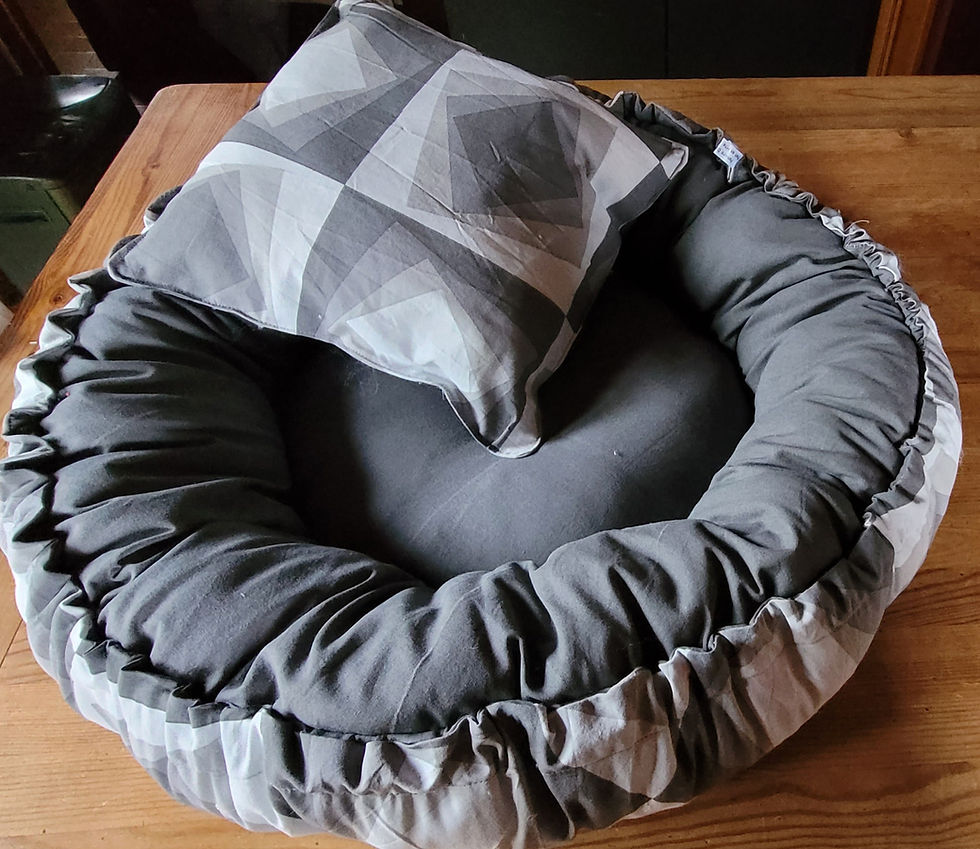 Miniature : Panier gris motifs géométriques 