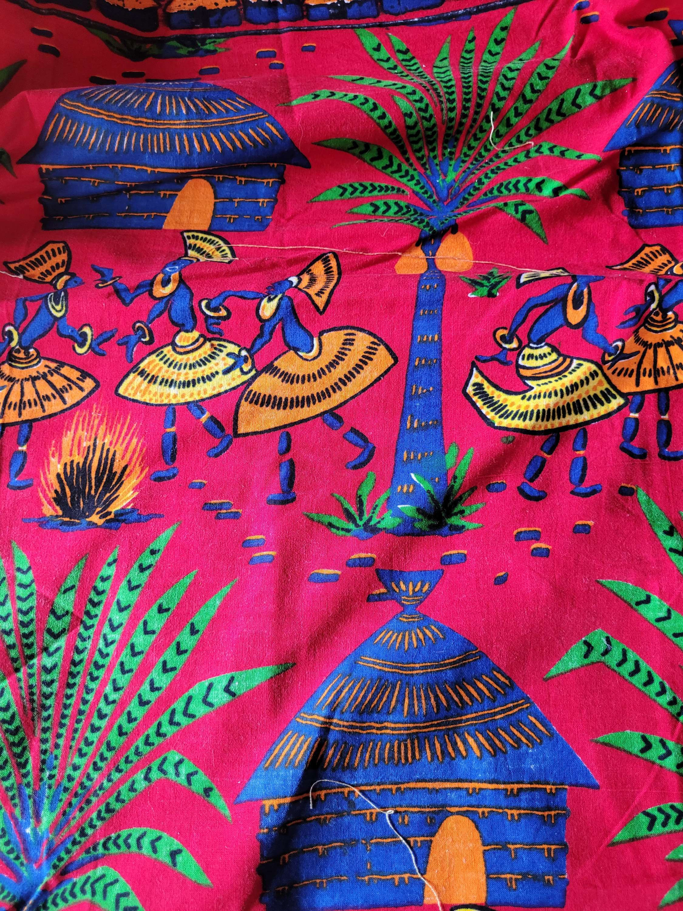 Tissu coton motifs africains 