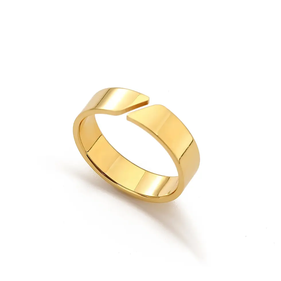 Thumbnail: Design Jewelry Mens Stainless Steel Rings Jewelry Simple Men Open Ring