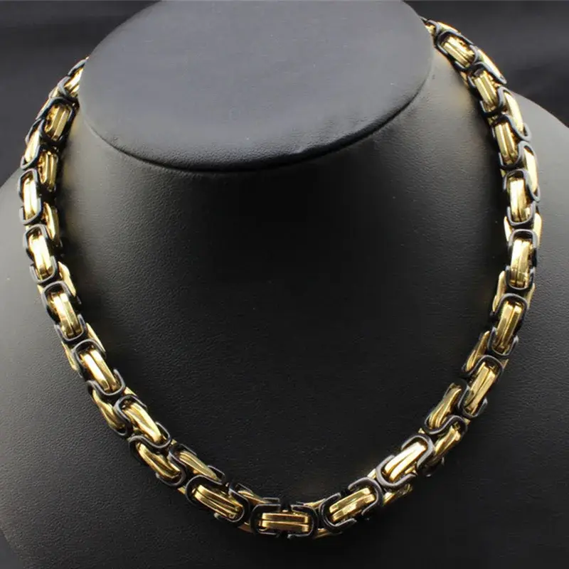 Thumbnail: Chain  Mens Necklacesstainless Steel Chain necklace Gold Male Jewelry