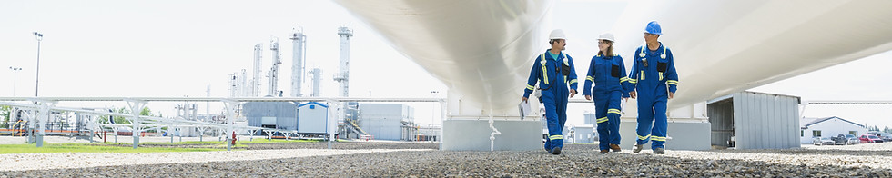Industrial Workers Walking