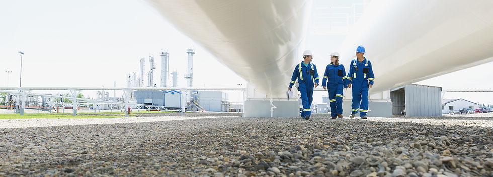 Industrial Workers Walking