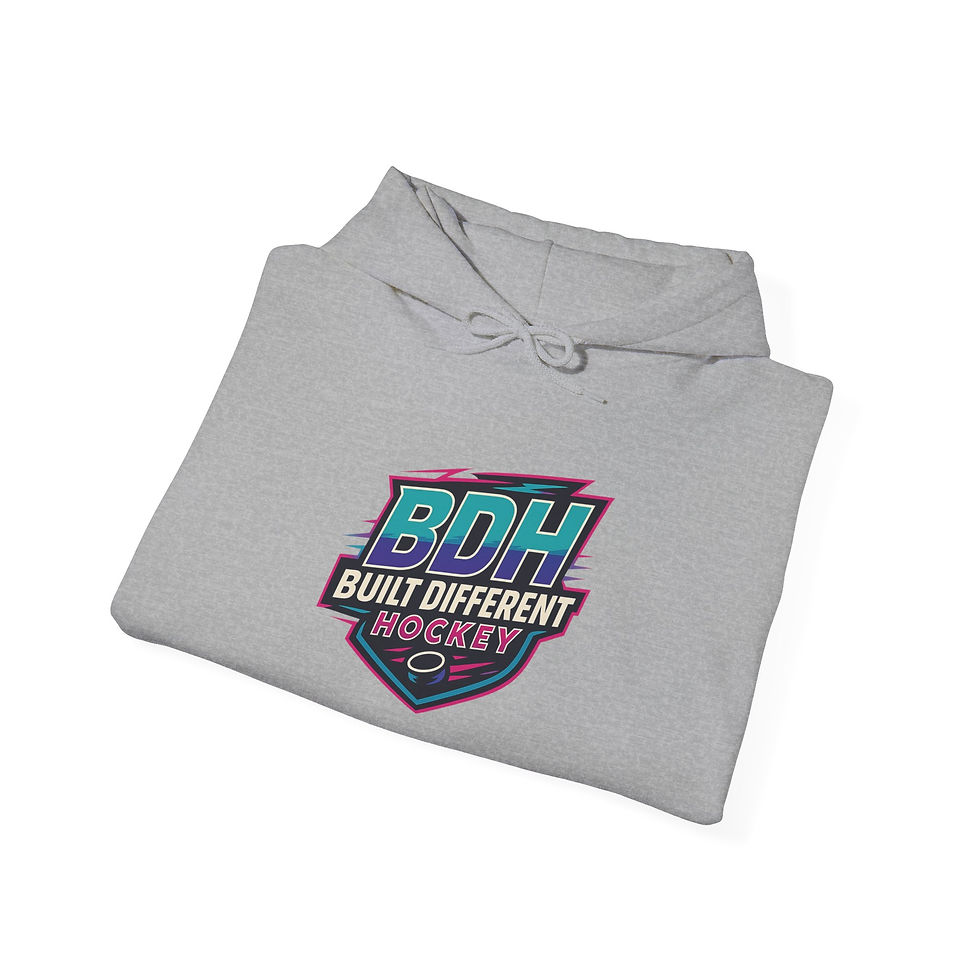 Thumbnail: BDH Built Different Hockey Logo Hoodie | Sports Shield Streetwear