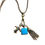 Thumbnail: Turquoise  + Silver Charm Necklace 