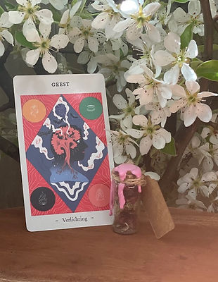 Tarotkaart van de verlichting met een WiKa Krachtpotje