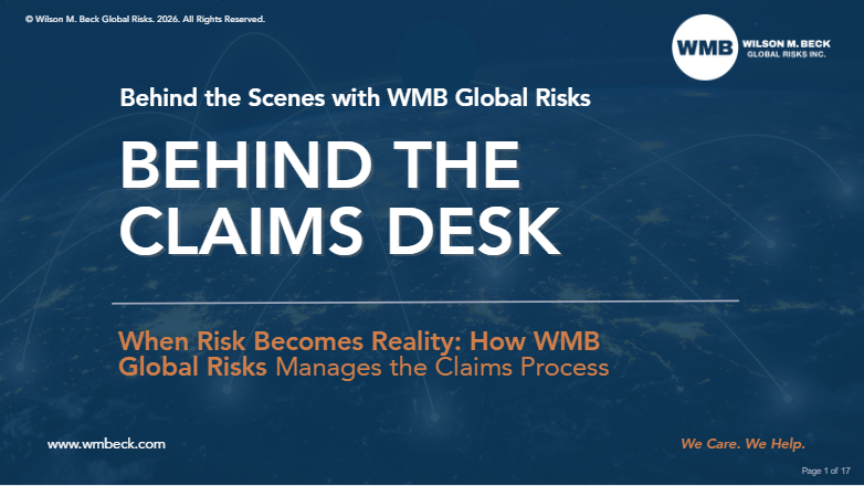 Behind the claims desk cover photo