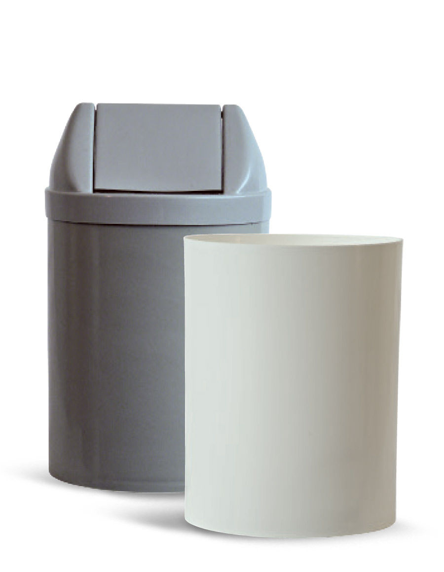 Miniatura: Lixeira Plástica Cilíndrica Bralimpia 23 Litros (s/ Tampa)