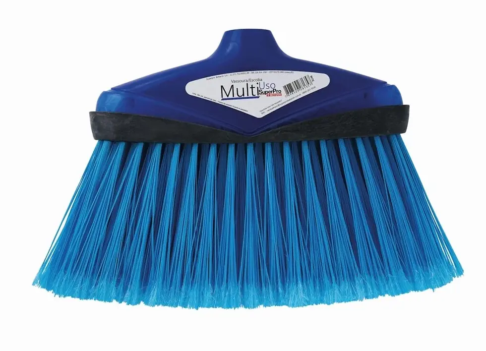 Miniatura: Vassoura Plastica Multiuso Azul SuperPro c/ Cabo