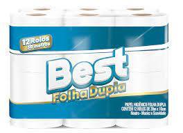 Papel Higiênico Folha Dupla Best Neutro - 12 Rolos c/ 30m