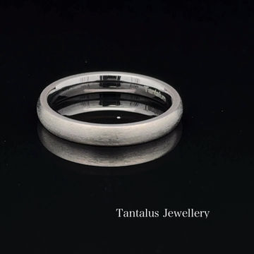 Thumbnail: Slim Tantalum Wedding Ring. Ice effect finish. Comfort fit.