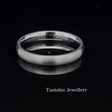 Thumbnail: Slim Tantalum Wedding Ring. Matt finish. 3.00 mm, 4.00 mm. Comfort fit.