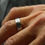 Thumbnail: Stainless Steel Hammered Matt finish wedding ring