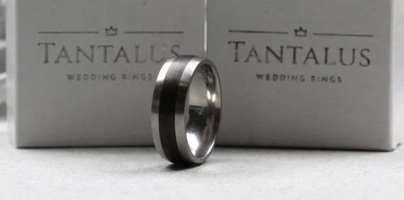 Titanium and Carbon Fibre Wedding Ring