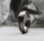 Titanium and Carbon Fibre Wedding Ring Matt Finish and Polished Finish, 6 mm.