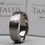 Thumbnail: Titanium Groove Wedding Ring Hammered Matt Finish. Comfort fit.