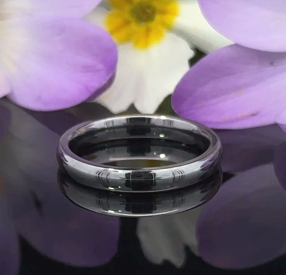 Thumbnail: Slim Tantalum Wedding Ring. Polished finish. Comfort fit.