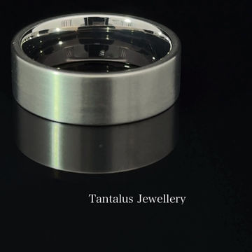 Thumbnail: Titanium Wedding Ring Matt Finish. Flat shape. Titanium wedding ring.