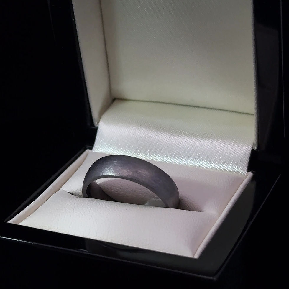 Thumbnail: Tantalum Wedding Ring. Ice-effect Matt Finish. Comfort fit.