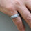 Thumbnail: Titanium Wedding Ring Brush-Stroke Matt Finish. Comfort fit.