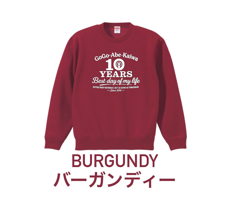 サムネイル： GoGoエイブ会話10周年記念トレーナー