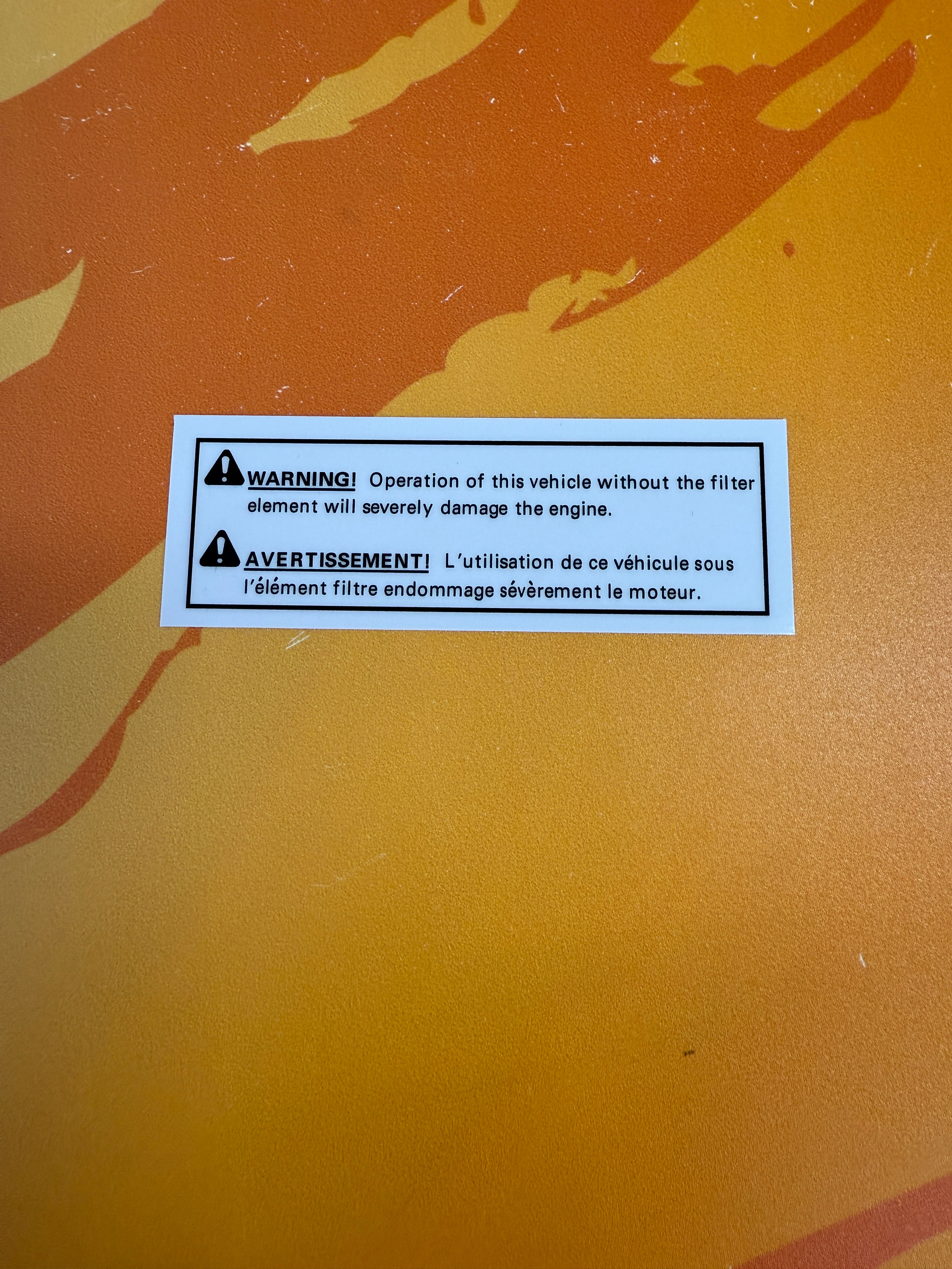Polaris Warning Decal