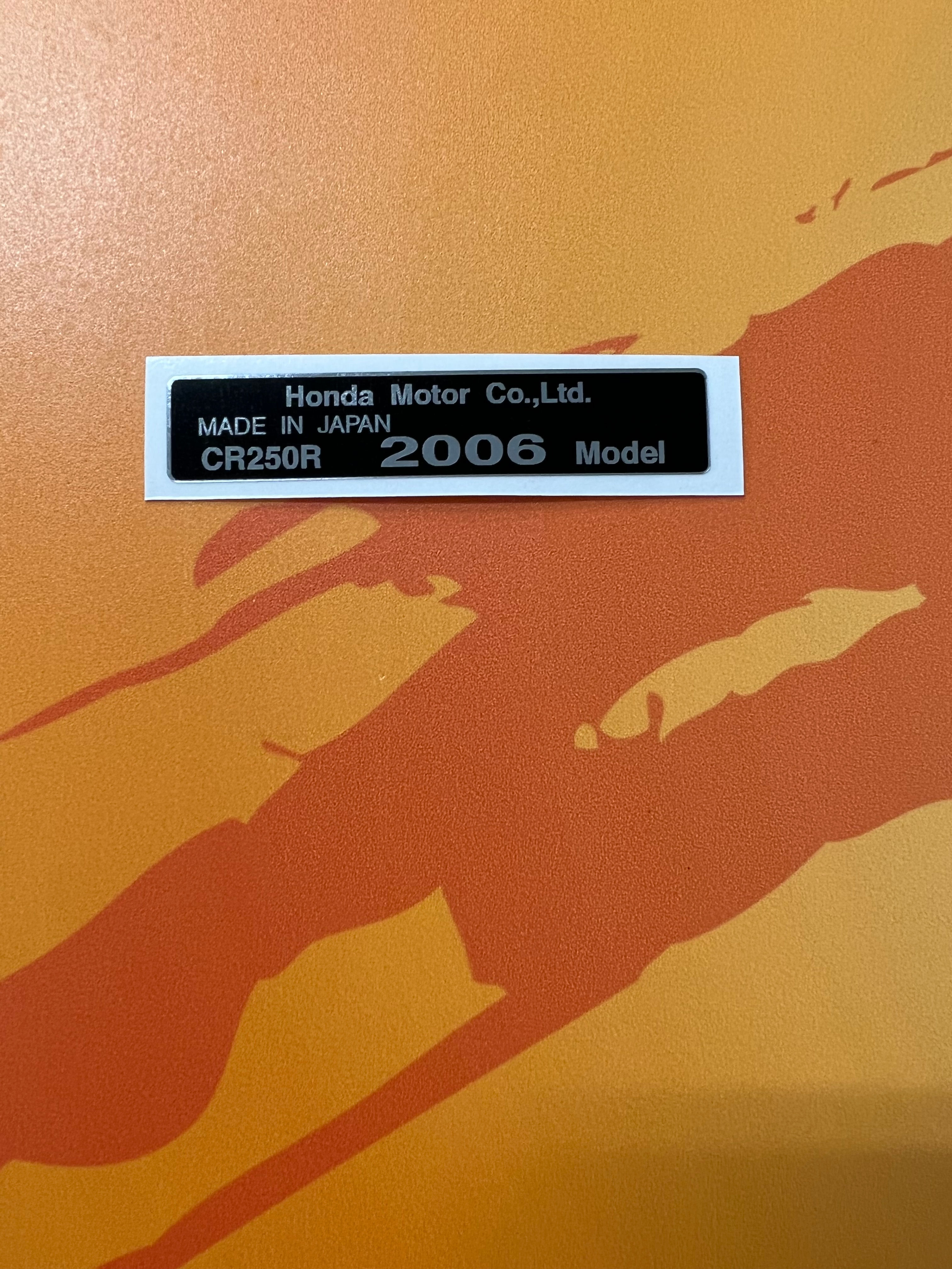 2000-Newer CR125R Frame Year Decal