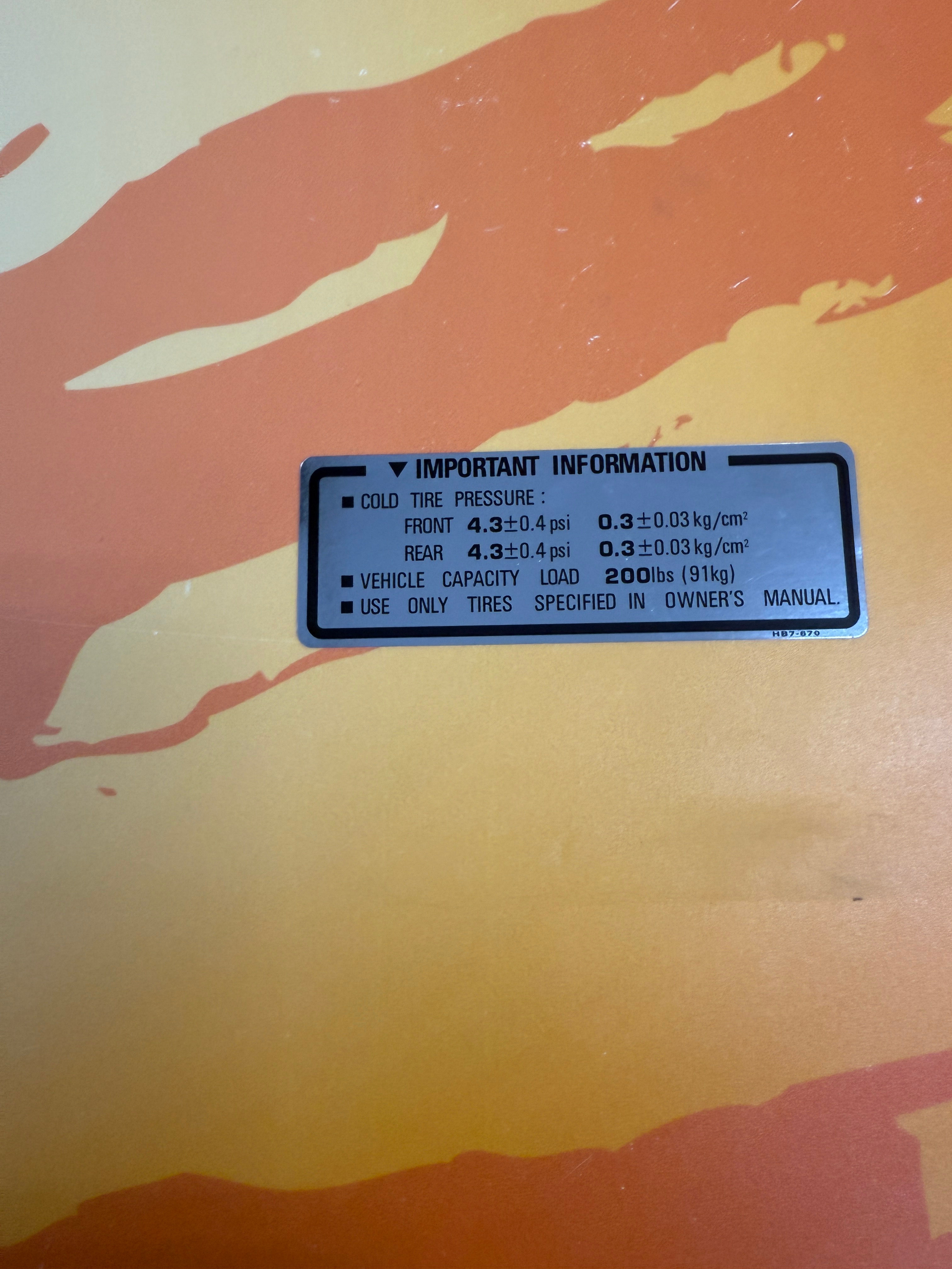 1987 Fat Cat Tire Information