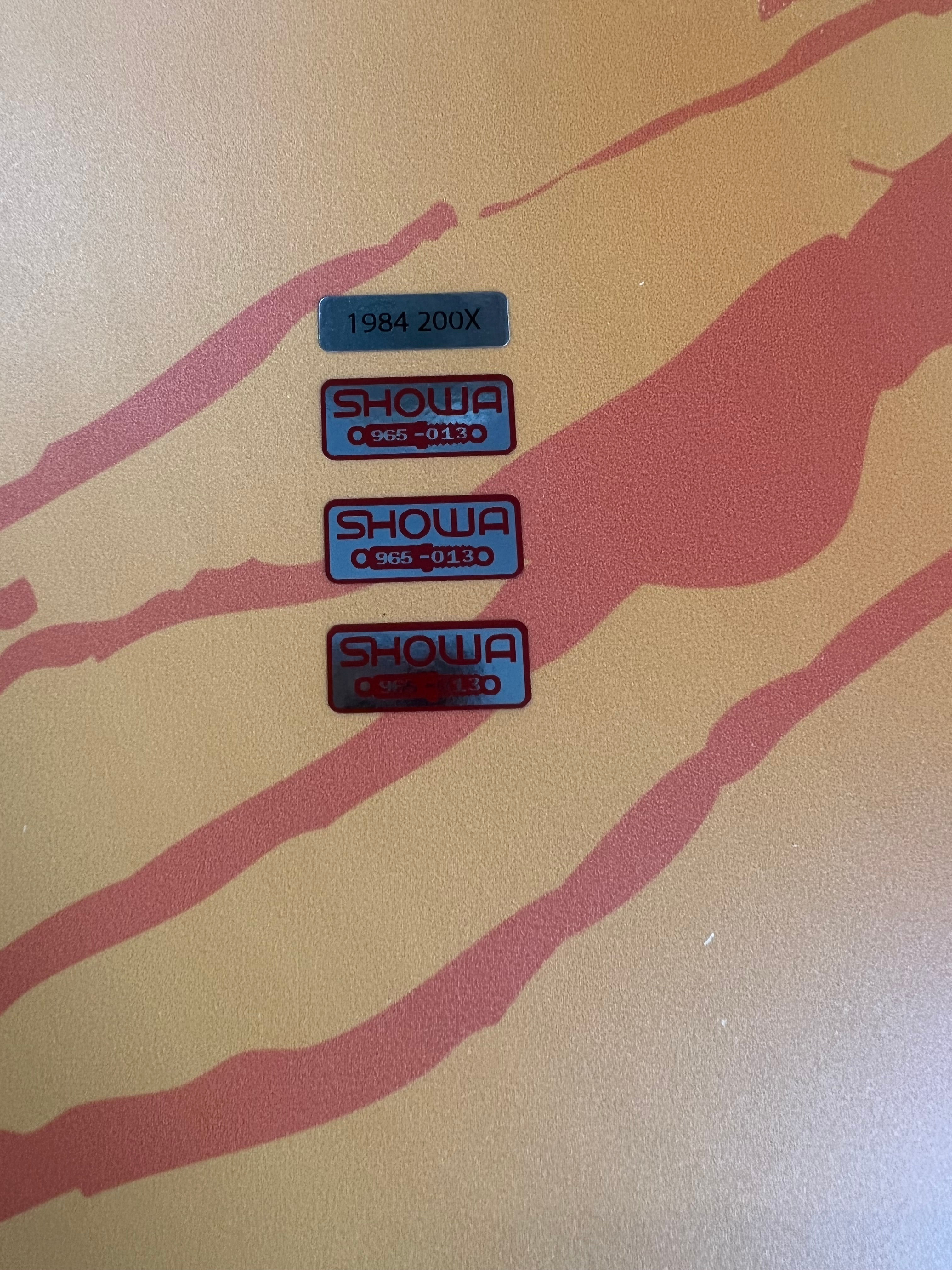 84 ATC200X Fork and rear Shock Decal