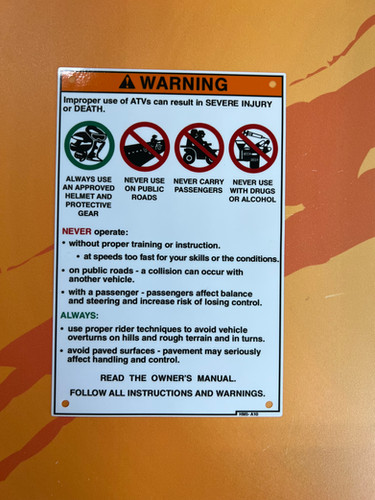 TRX400EX Warning | Blue Line Graphics