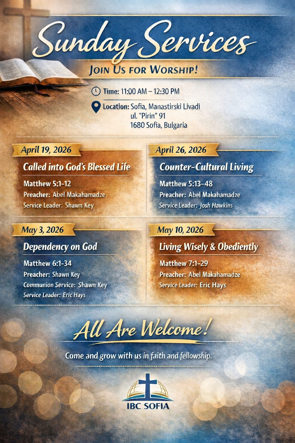 Sunday Worship Services