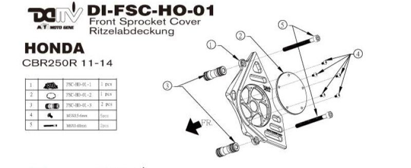 Thumbnail: DMV DIFSCHO01G Motorcycle Front Sprocket Cover - Gold