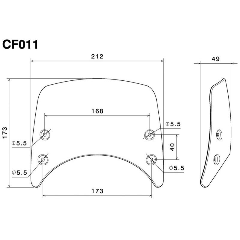 Thumbnail: Rizoma CF011A Motorcycle Aluminum Headlight Fairing