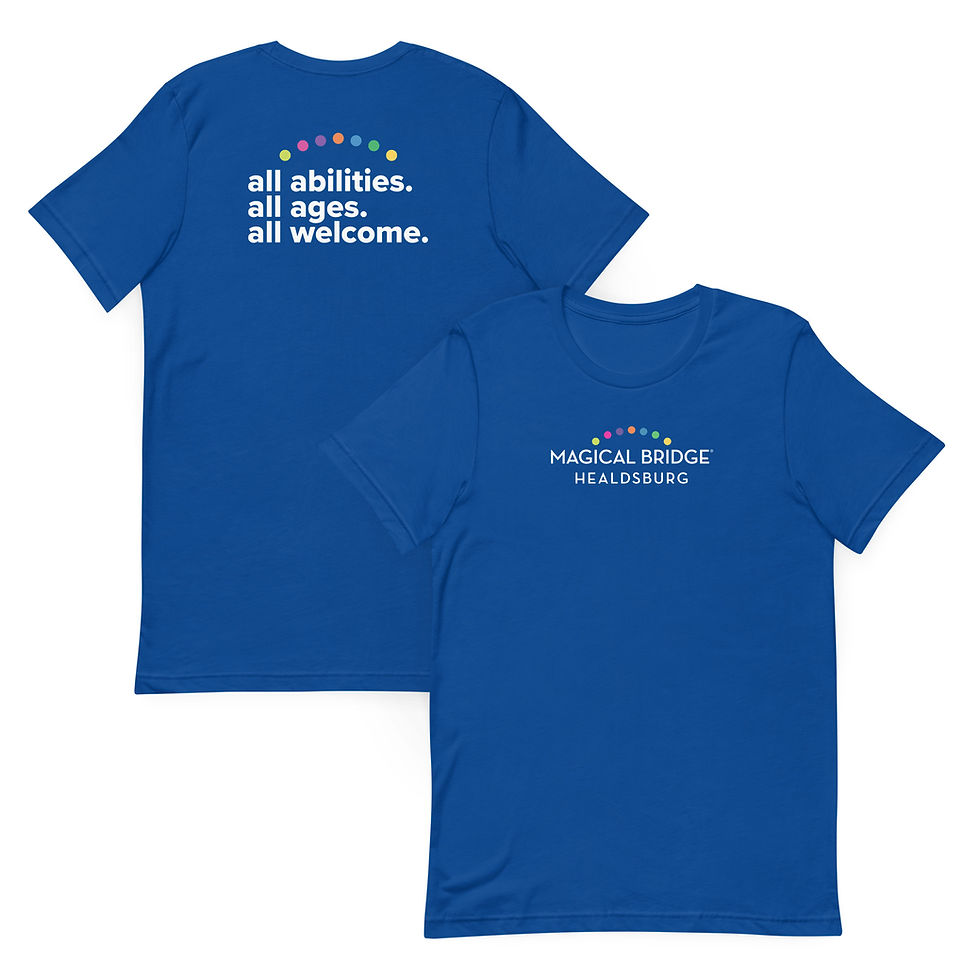 Thumbnail: Magical Bridge Healdsburg - Adult Dark Colored Unisex t-shirt