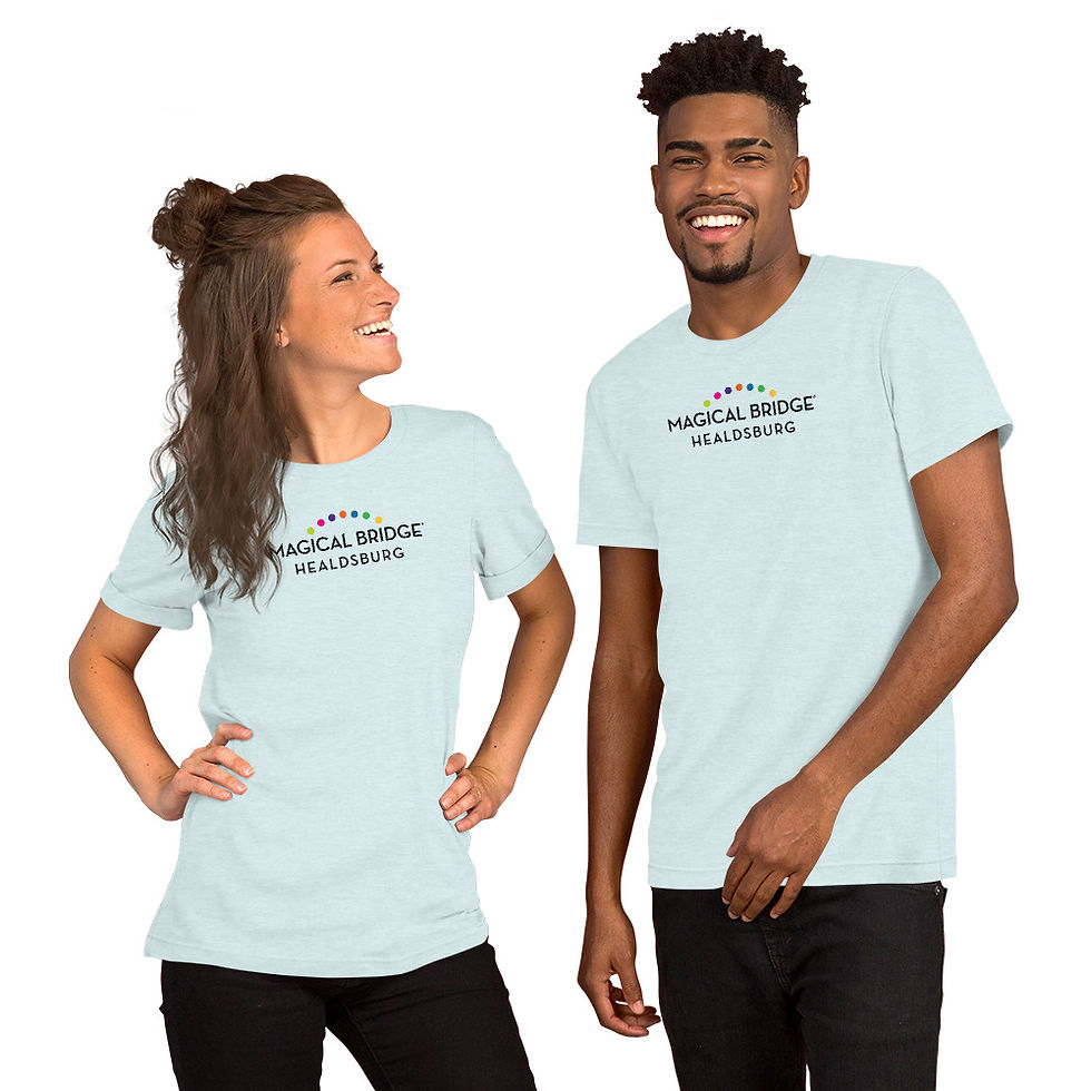Thumbnail: Magical Bridge Healdsburg - Adult Light Colored Unisex t-shirt